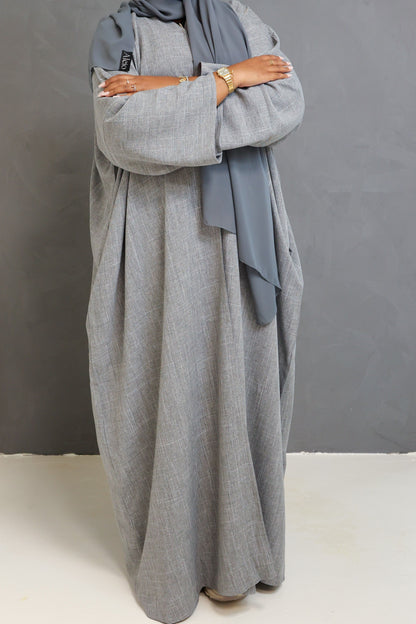 Slate Open Abaya